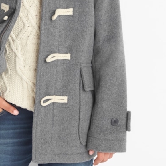 Gap Wool duffle Coat Gray/M Husky - Picture 3 of 6